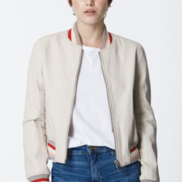 Anthropologie Leather Bomber D0MA - Picture 2 of 6